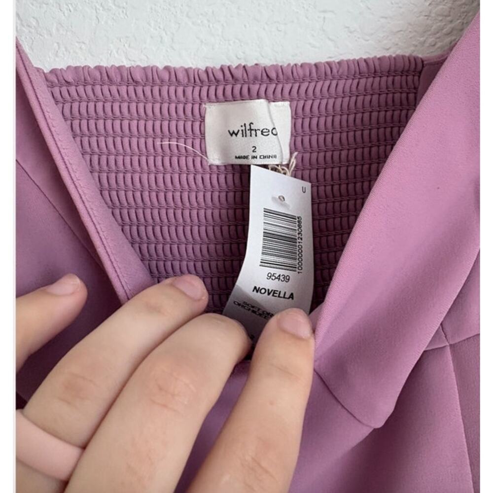 NWT Womens Aritzia Wilfred Novella Dress in Soft Orchid Size 2 - Picture 4 of 5